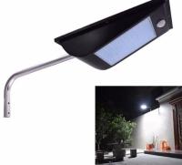 81 LED 1000 Lumen Solar Wall Light with PIR Motion Sensor and Pole