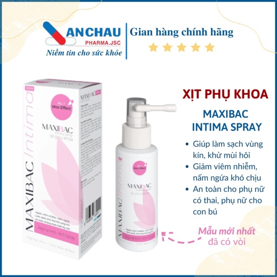 Xịt rửa phụ khoa maxibac intima spray phòng viem nhiễm, giảm ngứa, mùi hôi - ảnh sản phẩm 1