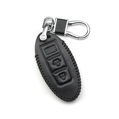∏☈ Leather Car Remote key Cover Case For Nissan Patrol Y62 Rouge Maxima Altima Sentra Murano 2018 2019 2020 Keychain for Infiniti
