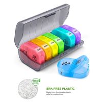 【YF】 Portable Vitamin Pill Box Case Organizer Tablet for 7 Days 2 Times 14 Grids Travel with Large Compartment Medicine Fish Oils