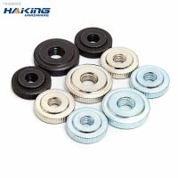 ✒♣◙ 2/5/10pcs M3 M4 M5 M6 M8 M10 Zinc Plated Nickel Plated Carbon Steel Knurled Thin Thumb Nut Iinstrument Hand Tighten Nuts