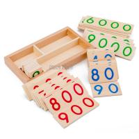 Wooden Baby Numbers Card 1-9000 Montessori Learning Math Teaching Aids Preschool Children Early Education Toy Flash Cards Flash Cards