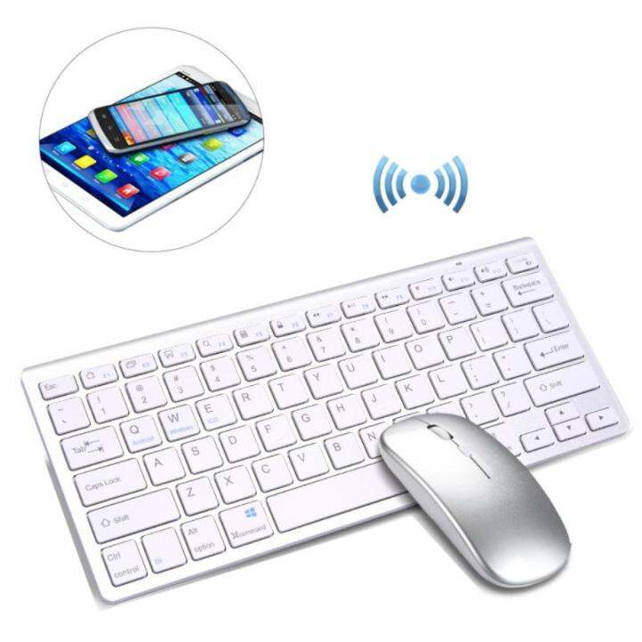 Wireless Keyboard Mouse Combos Ergonomic Mice Slim Thin Light Bluetooth
