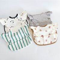 【CC】 Baby Saliva Infant Bibs Kids Feeding Eating Apron Boys Ruffle Toddler Newborn Cartoon Burp Cloths