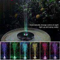 Waterproof Solar Floating Water Fountain with LED Lights Floating Garden Fountain Pump for Swimming Pools Pond Lawn Decor Light