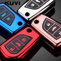 huawe Soft TPU Shell Key Fob Case Cover For Toyota Auris Corolla Reiz Avensis Verso Yaris Aygo Rav4 Scion TC IM 2015 2016 Keychain Bag