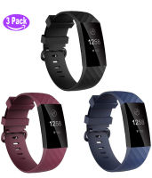 DLTECH 3Packสายรัดข้อมือกันน้ำสำหรับFitbit Charge 3/ Fitbit Charge 4/ Charge3 SE,สายรัดข้อมือสำรองสำหรับผู้หญิงผู้ชาย