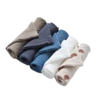 5 Pcs Baby Cotton Square Towels Muslin Cloth Feeding Bib Infant Wash Hand Face Wipes Washcloth Facecloth Handkerchief