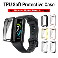 TPU เคสป้องกันนุ่มสำหรับ Huawei Honor Band 6กรอบนาฬิกา Full ปกป้องหน้าจอสำหรับ Honor Band 6เคสกันกระแทกแบบชุบ