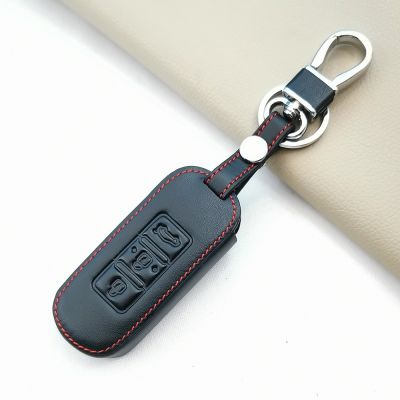 ◑✲ Leather Car Remote Key Case Cover Holder Shell For Baojun 510 730 360 560 RS-5 530 630 for Wuling Hongguang S Auto Accessories