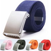 【LZ】 Cinto masculino de lona respirável cinto tático ajustável de 110cm para calças unisex da moda para áreas externas