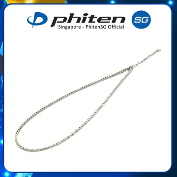 Phiten Titanium Chain Necklace， 24， Silver-