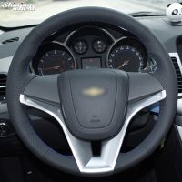 【YF】 Shining wheat Black Leather Car Steering Wheel Cover for Chevrolet Cruze 2009-2014 Aveo 2011-2014 Orlando 2010-2015 Holden