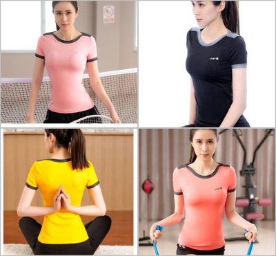 Siboon เสื้อออกกำลังกาย โยคะ  ฟิตเนส วิ่ง แอโรบิก เฉพาะแขนสั้น  สำหรับผู้หญิง Sport and Yoga  Shirt