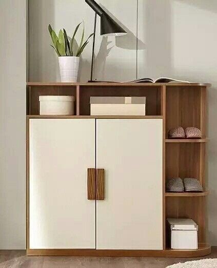 Tủ giày kết hợp tủ trang trí phong cách đơn giản phù hợp với mọi ...