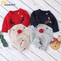 Ma&amp;Baby 0-18M Christmas Baby Clothes Newborn Infant Boy Girl Deer Romper Knitted Warm Jumpsuit Xmas Baby Costumes Clothes.