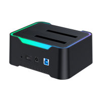 USB 3.0ถึง SATA ฮาร์ดไดรฟ์ภายนอก Docking Station Dual Bay สนับสนุนออฟไลน์ Clone 12V 3A Power Adapter สำหรับ2.5 3.5นิ้ว HDD SSD