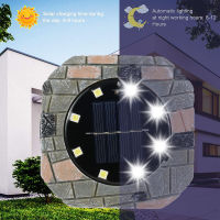 Solar Power Buried Stair Light 8LEDS Outdoor Garden Pathway Floor Deck Solar Disk Light Landscape Solar Ground Lights