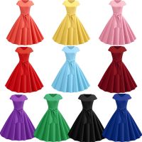 【jw】►△  Fashion Short Sleeve V neck Robe Pinup Office Dresses Vestidos