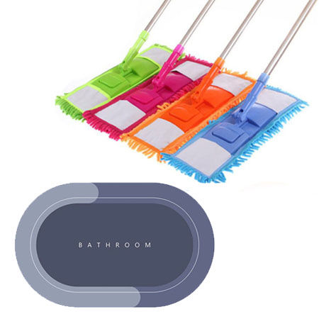 Plastic Flat Mop(Multi Color), For Floor Cleaning