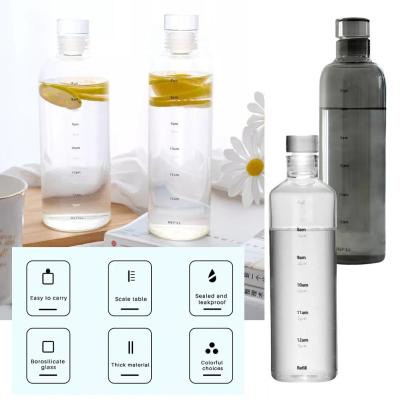 Simple Transparent Plastics Water Bottle Leak-proof R4T8 Sport Tumbler 500ML F0G9