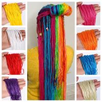 CHERRY6 24เส้น/ล็อตยาว Senegalse Zizi Braids ผมถักเกลียวแฮร์พีซถักเปียส่วนขยายสังเคราะห์ DIY ผมถักปลอมสีชมพูสำหรับรัสเซีย