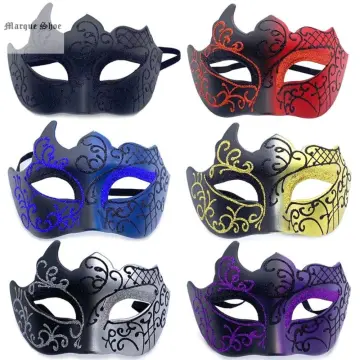 hot selling party bar masquerade half face men's painted mask spray paint  men's and women's mask