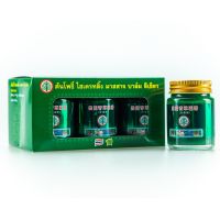 ยาหยาหม่องเขียว กรีน มาสสาจ บาล์ม ตราต้นโพธิ์ Green massage blam Tonphor 泰國青草藥膏 (卧佛牌) แพ็ค 3 ขวด บาล์มแก้ปวดเมื่อย