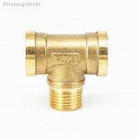 2pcs 1/2 BSP Female -Male -Female Tee 3 Way Brass Pipe fitting Connector Water Fuel Gas