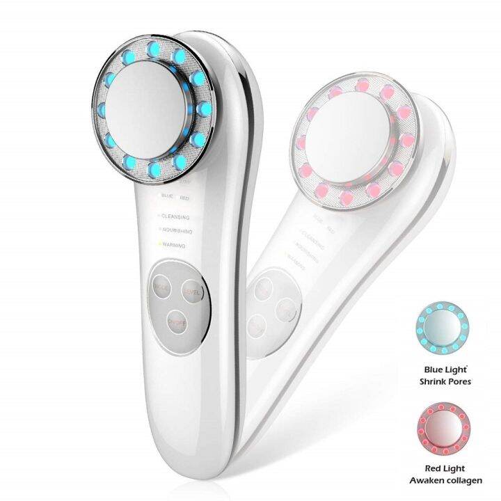 Portable Galvanic Facial Machine 7 in 1 High Frequency Face Massager Microcurrent Skin Firming