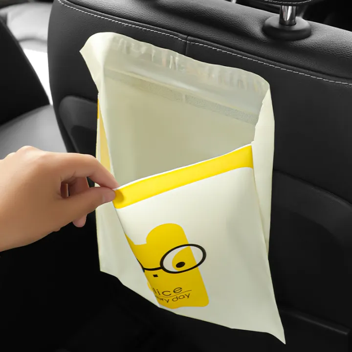 garbage On board bag self adhesive storage car interior creative