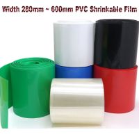 1Meter Width 285 600mm PVC Shrinkable Film Lithium Battery Heat Shrink Tubing Li-ion Wrap Cover Skin Sleeves Insulation Sheath