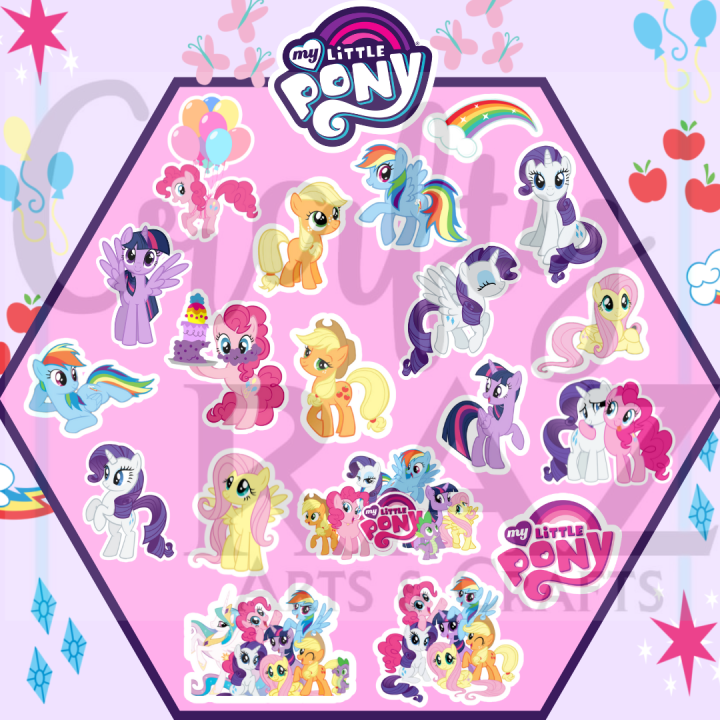 My Little Pony Waterproof Sticker Set (19 pcs per set) | Lazada PH