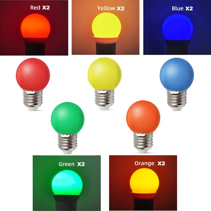 พลาสติกสีสันสดใสลูกแก้วหลอดไฟ-led-pc-g45-smd-สีขาว-e27-220v-หลอดไฟหลอดไฟประดับแบบสาย1w-3w-ปาร์ตี้สวนราคาถูกโคมไฟลูกบอลระเบิด