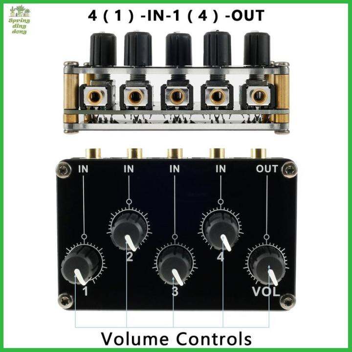Audio Stereo Mixer Audio Mini Mixer Audio 3.5mm 4 saluran Mixer Audio