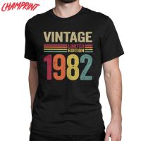 40 Year Old Gifts Vintage 1982 40Th Birthday Gift Men T Shirt Unique Tees Tshirts 100 Cotton Gift 100% cotton T-shirt