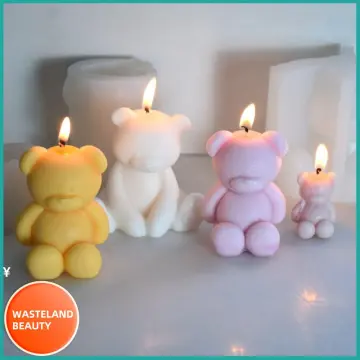 Teddy Bear Candle Mold, Bear Candle Craft , 3D Silicone Bear Mold , DIY  Teddy Bear Candle Craft 