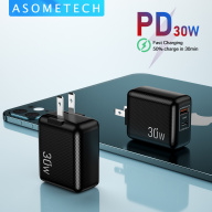 ASOMETECH Bộ Sạc USB Type C 30W Sạc Nhanh Cho iPhone 13 12 Pro Max Samsung thumbnail