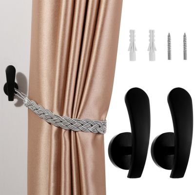 FOREVER Home Decor Curtain Holdback Durable Wall Hanger Mounted Metal Hooks Practical Hold Retro Modern Curtain HolderMulticolor