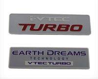 ราคาาต่อ 1 ชิ้น เพจโลโก้ เทอร์โบ ไอวีเทค ฮอนด้า งานอลูมิเนียม I-VTEC VTEC TURBO Earth Dreams Honda badge Fender Trunk logo