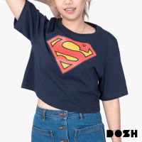 DOSH WOMENS T-SHIRTS SUPERMAN เสื้อยืดครอปสั้น ผู้หญิงDSWT1046-NV