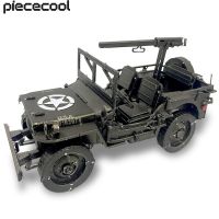 Piececool ชุดสร้างแบบจำลอง Willys MB SUV ปริศนาโลหะ3D ของเล่น DIY Jiasaw สำหรับวัยรุ่นของขวัญวันเกิด221ชิ้น