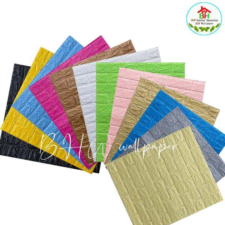 10 Pcs BHW Wallpaper Big Size 70*77cm PE 3D Wall Stickers DIY Wall