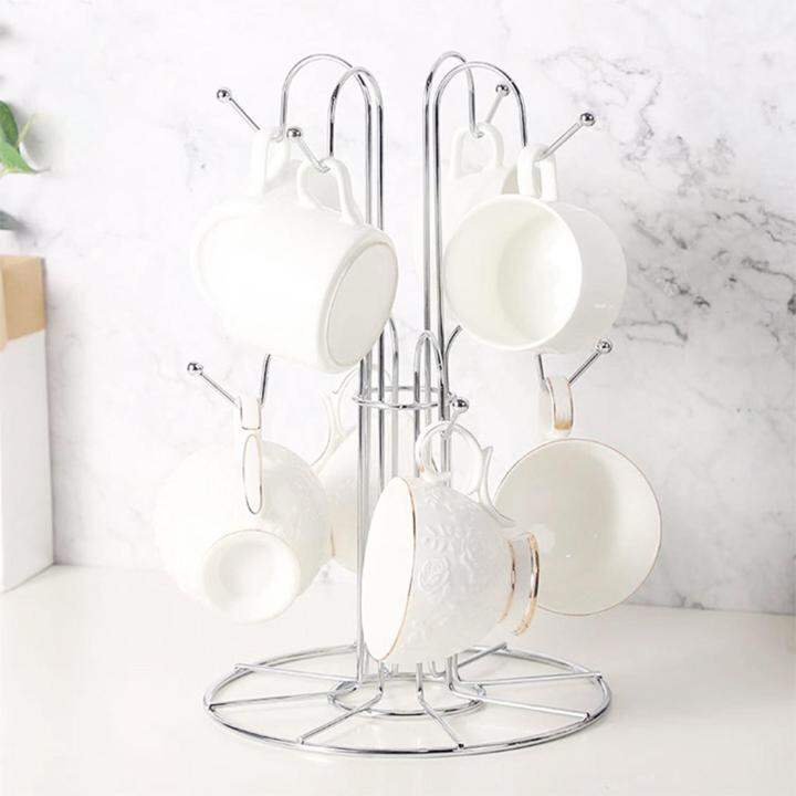 Delicacy Kitchen Mug Drying Rack 8 Cup Hooks Dryer Diversified Mug Tree
