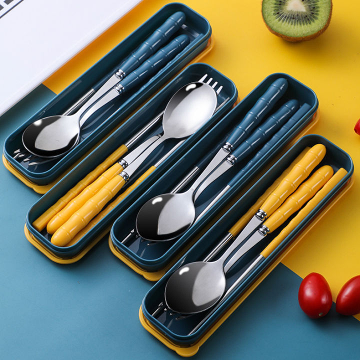 Customized Portable Travel Camping Utensils Cutlery Set with Case