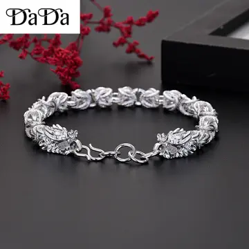 Sterling Silver Dragon Head Solid Bracelet – Boulevard Diamonds