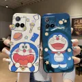 Casing hp VIVO Y33S Y21 Y21s X70 Pro 5G V21 Y51 Y51A Y53S Casing Cute Cartoon Doraemon silikon Case with Stand Holder and With Neck Strap Rope Back Cover for Vivo Y33S V20 Pro Y20 2021 Y20i Y20S G Y12S. 