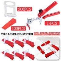 【CW】 601Pcs Leveling System  500 Tiles Spacers Clips 100 Wedges 1 Plier Wall Floor Laying Construction Tools