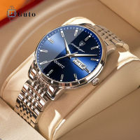 GUto Swiss New Luxury Watch For Men Original Fashion Automatic Men S Wrist Watch Tempered Glass Mirror Waterproof Luminous Casual Business Clock Date Chronograph Stainless Steel Quartz Watch High Quality Gift S141