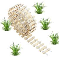 【hot】♂♟  100cm X 3cm Fence Small Wood Garden Pot Bonsai Terrarium Ornament